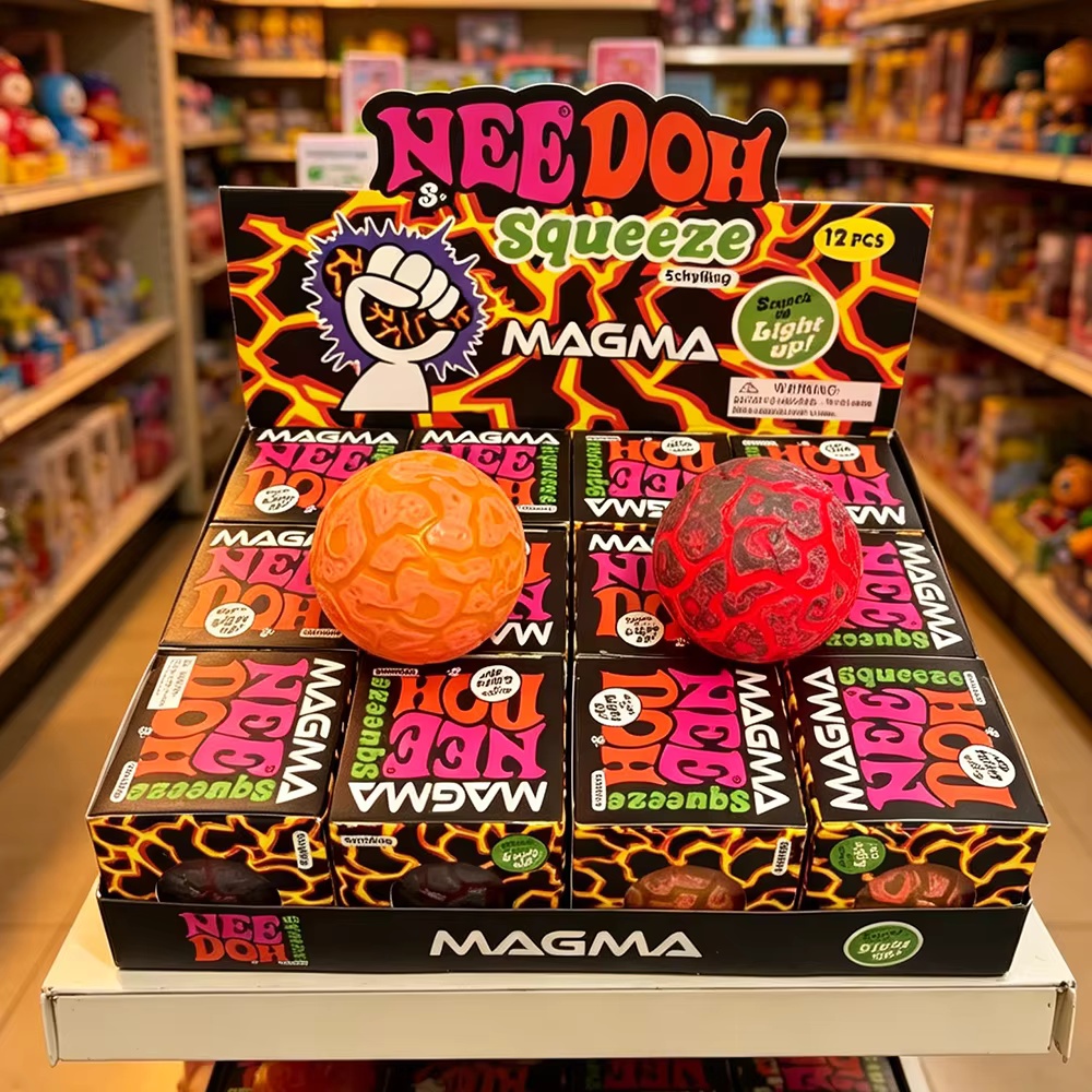Fidget Cube Original - Produk Baru NeeDoh Glitter Magma Ball