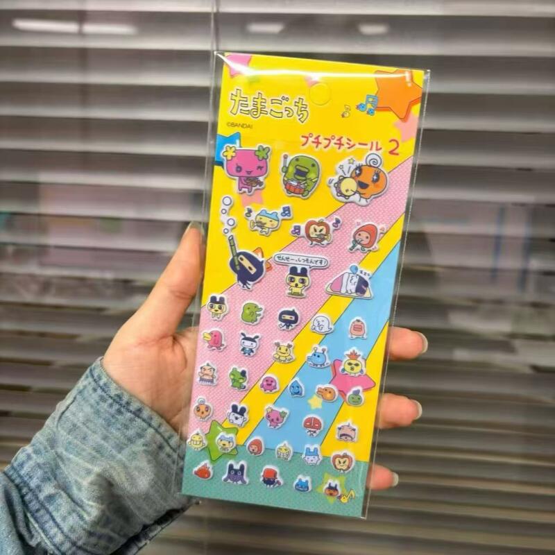 6 Buah Stiker Gelembung Kartun - Bandai Model Tamagotchi ulasan dan harga