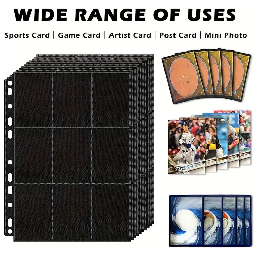 10 pak hitam 9 saku A4 dompet  - Trading Card Binder ulasan dan harga